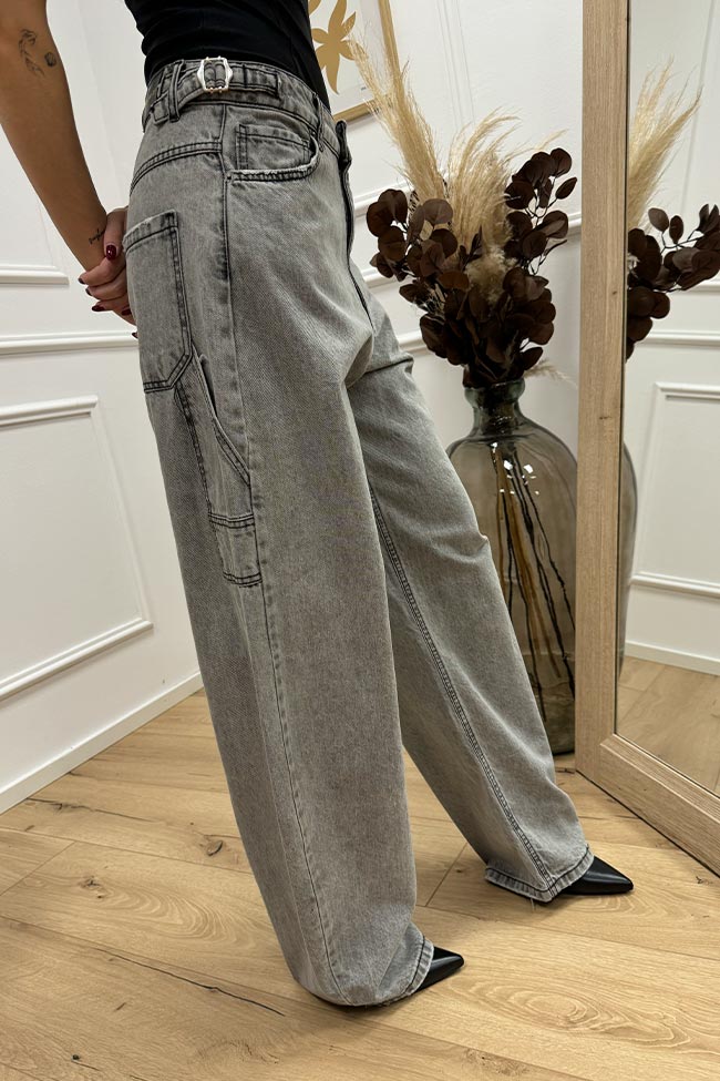 Tensione In - Jeans work grigio largo