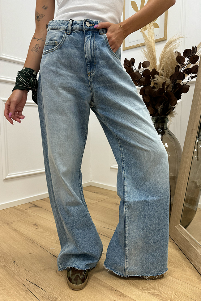 Icon Denim - Jeans Debby lavaggio chiaro a taglio vivo