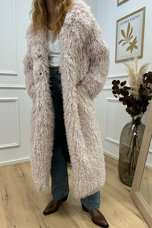 Aniye By - Giacca Fur Lola in pelliccia latte