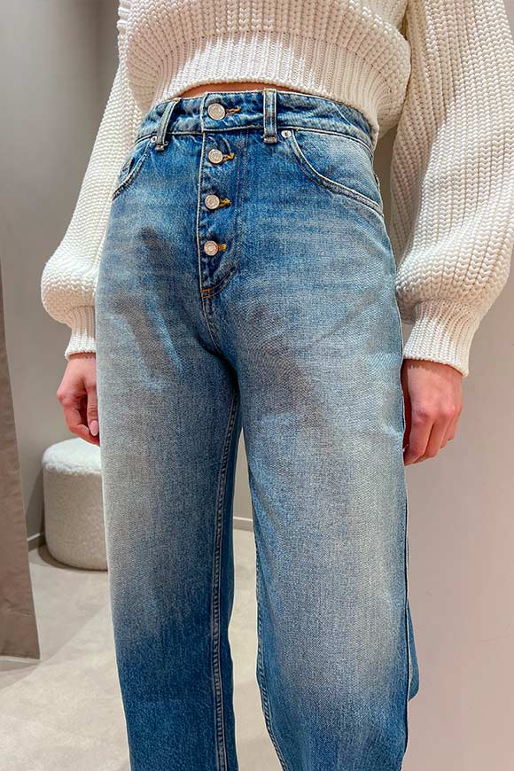 Vicolo - Jeans Kate effetto vintage quattro bottoni