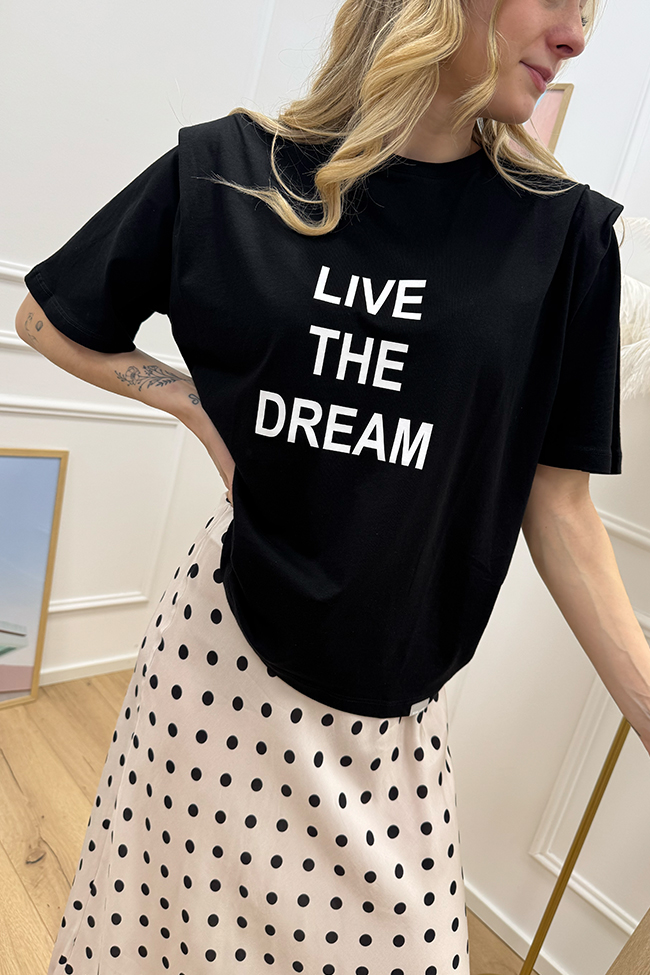 So Allure - T shirt nera Live the Dream