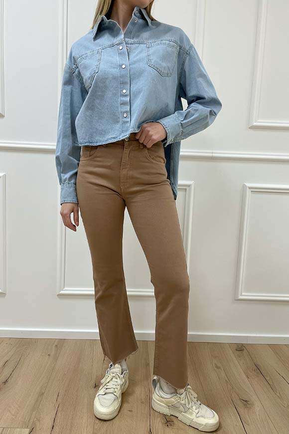 Haveone - Jeans Olivia deserto a trombetta