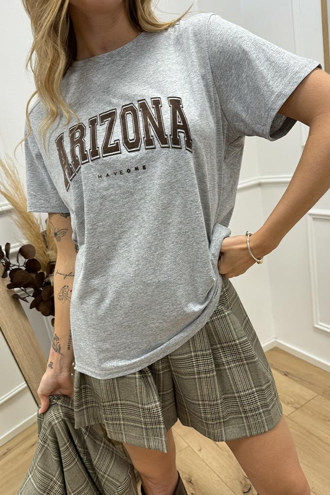 Haveone - T shirt grigia stampa Arizona