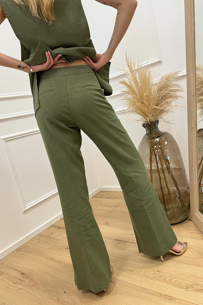 So Allure - Pantaloni militare in misto lino