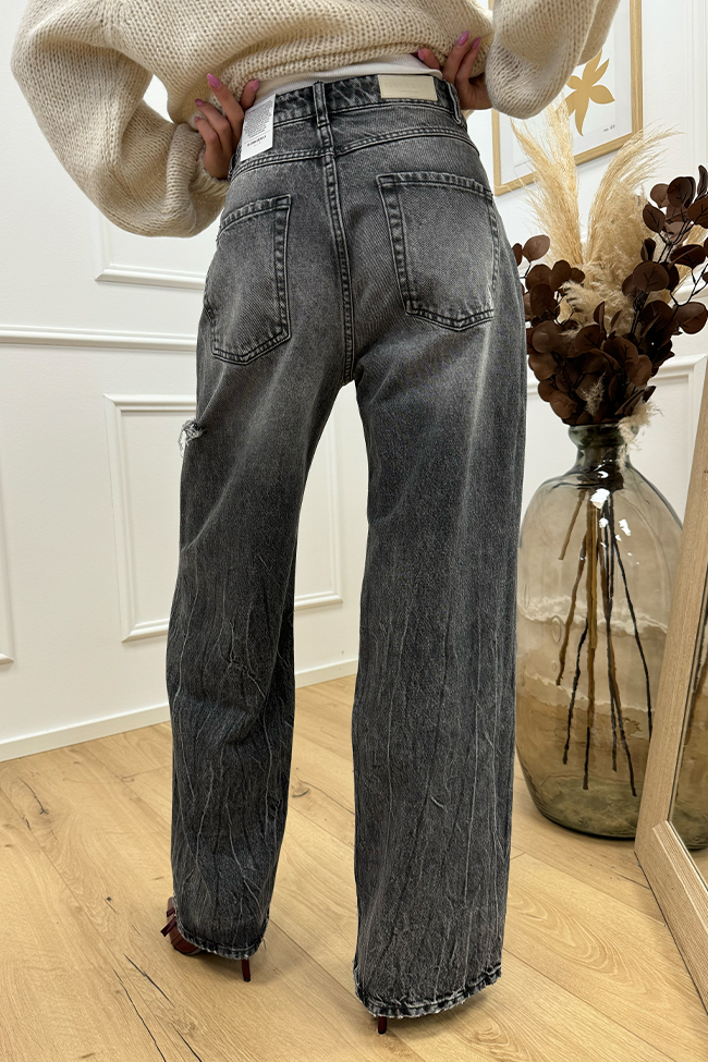 Icon Denim - Jeans Poppy grigio scuro con rotture