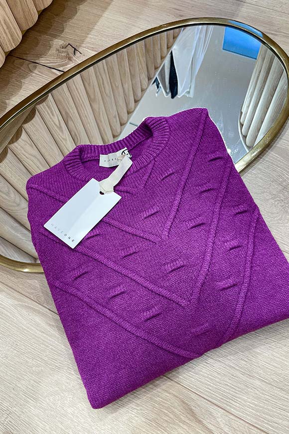 Haveone - Maglia magenta con grappette