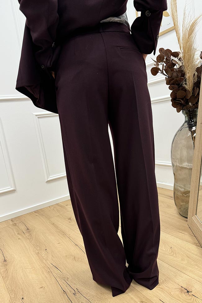 Haveone - Pantaloni soft touch bordeaux