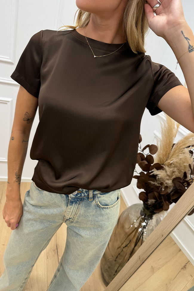 Haveone - Blusa moro in raso stretch