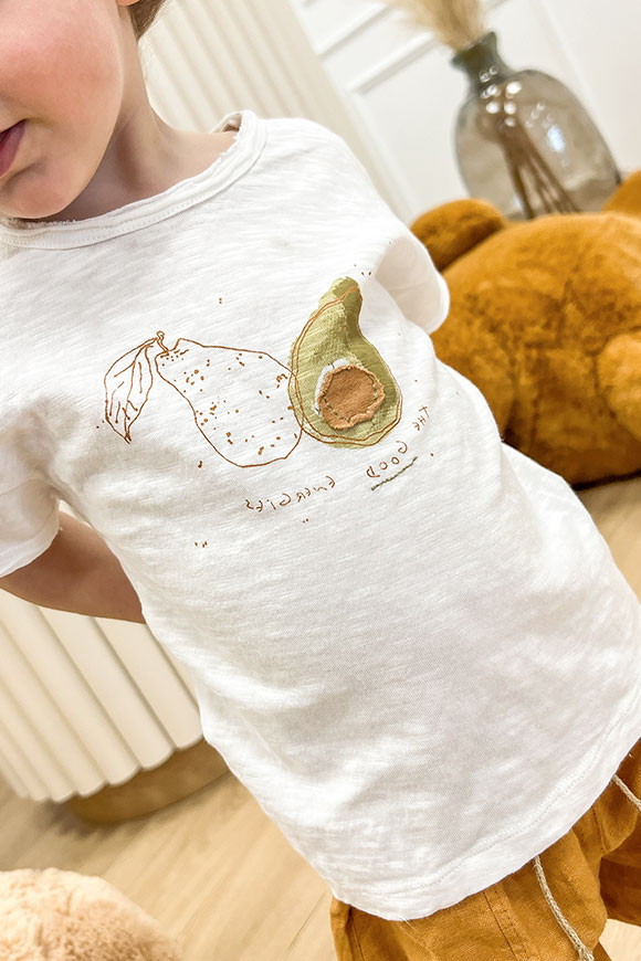 Play Up - T-Shirt in cotone organico con disegno sul davanti