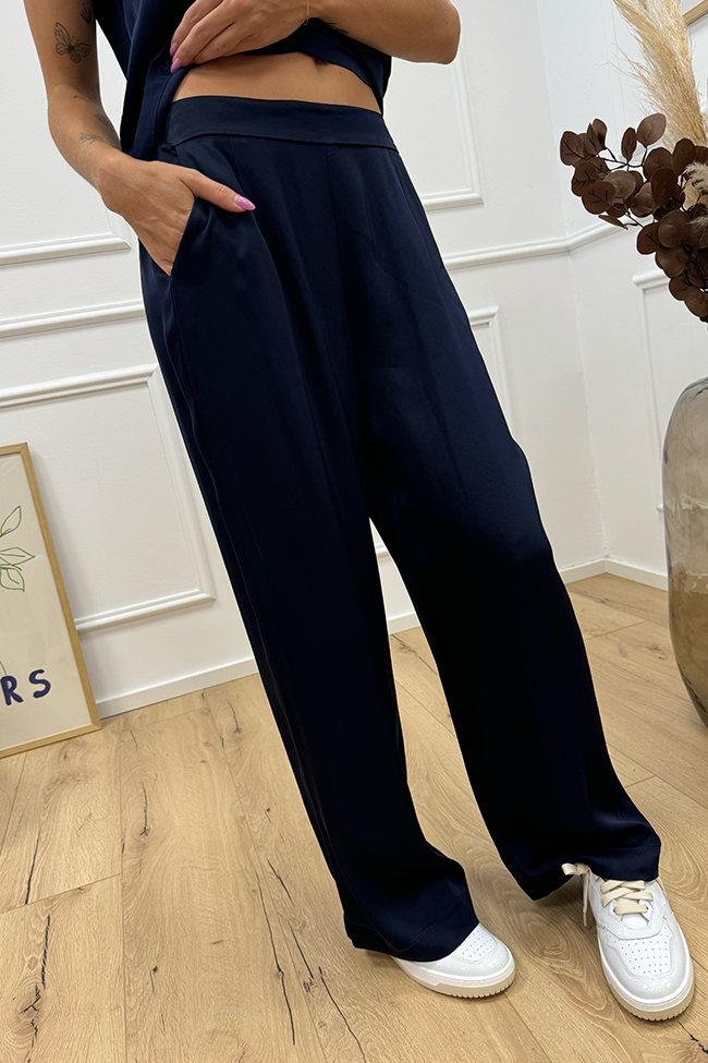 Haveone - Pantaloni eclissi in raso stretch