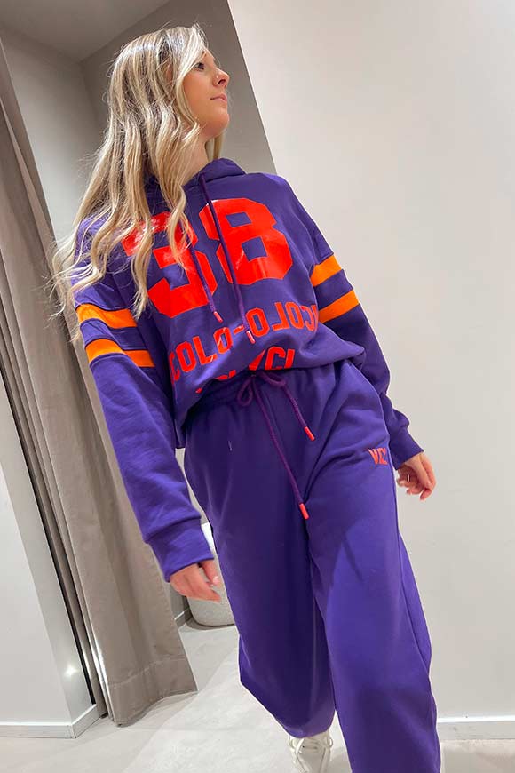 Vicolo - Purple joggers with orange VCL logo