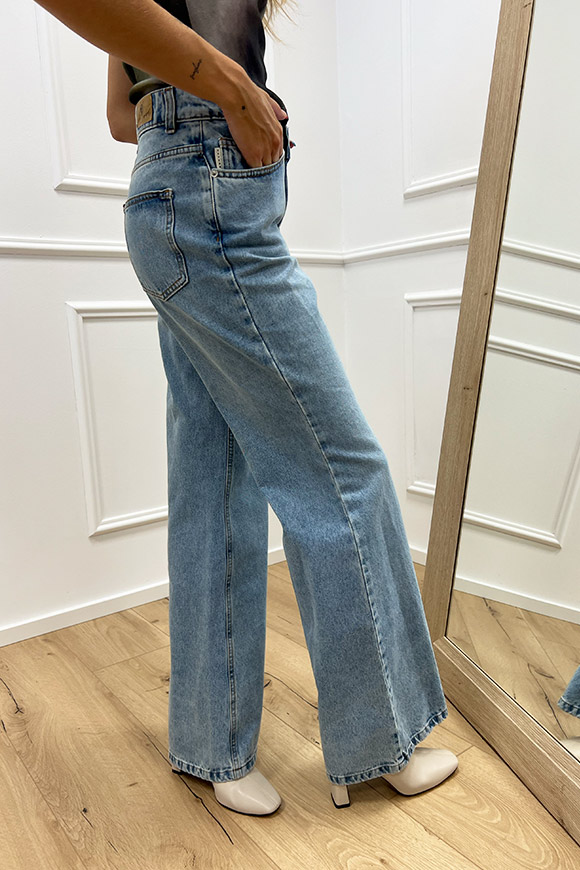 Haveone - Jeans Tokyo denim chiaro a palazzo