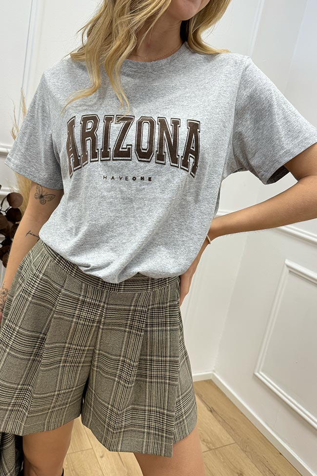 Haveone - T shirt grigia stampa Arizona