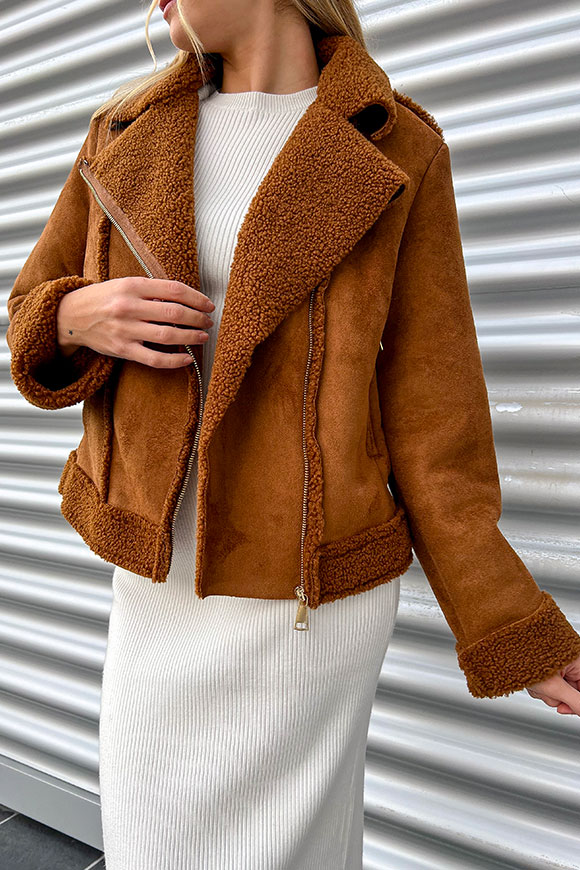 Tensione In - Sheepskin-style shearling leather jacket