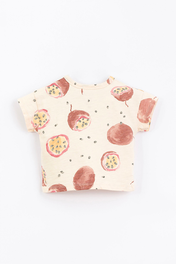 Play Up - T shirt stampa maracuja con bottoncino