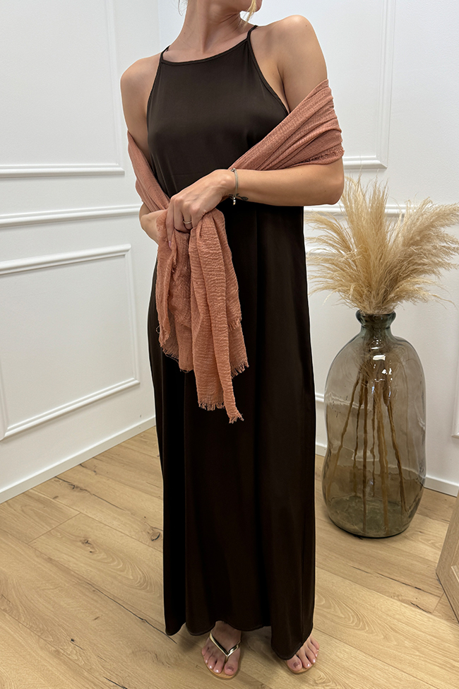 Calibro Shop - Maxi foulard cipria in mussola di cotone