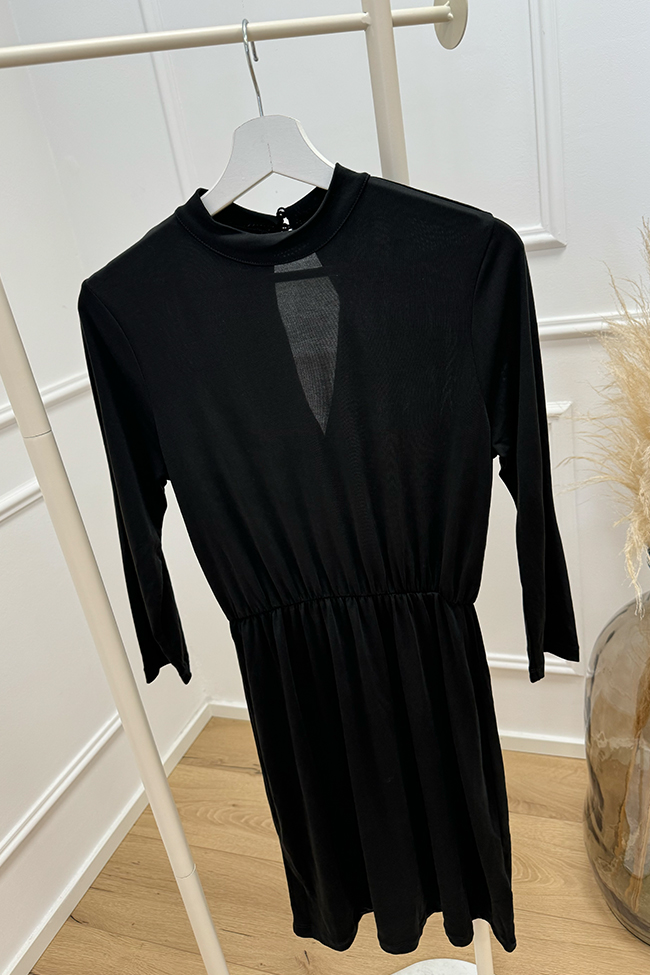 Minimum - Vestito corto nero in modal