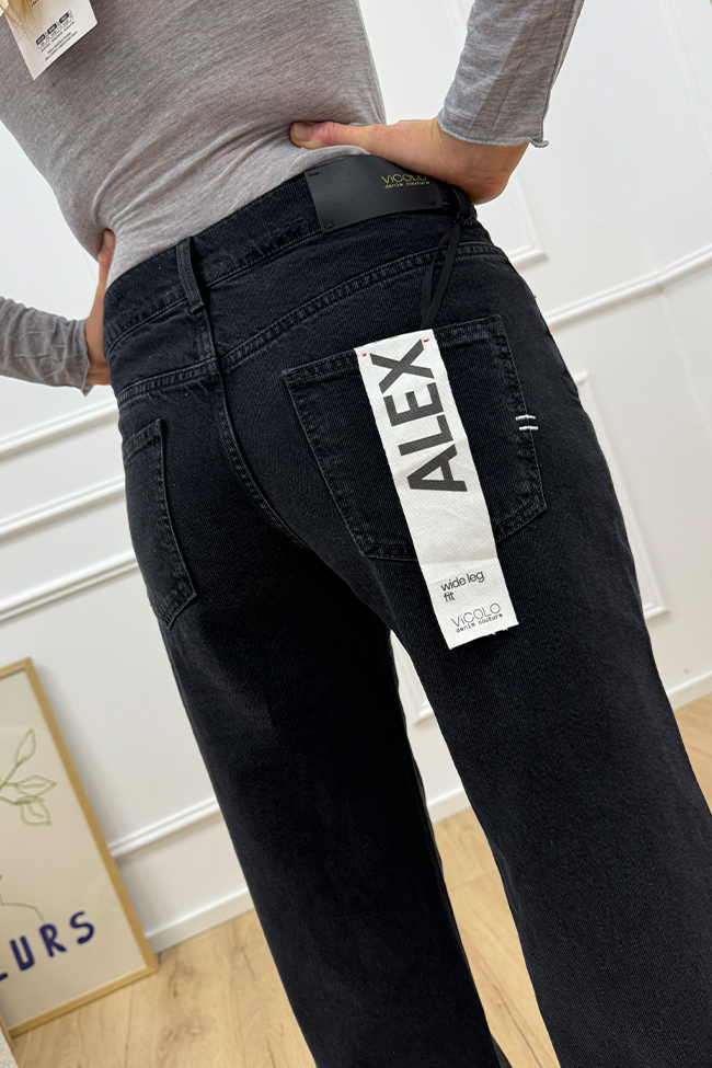 Vicolo - Jeans nero "Alex" wide leg fit