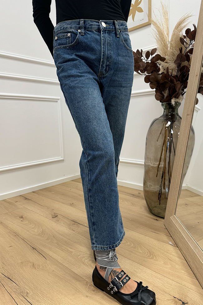 Glamorous - Jeans dritto lavaggio scuro cropped fit