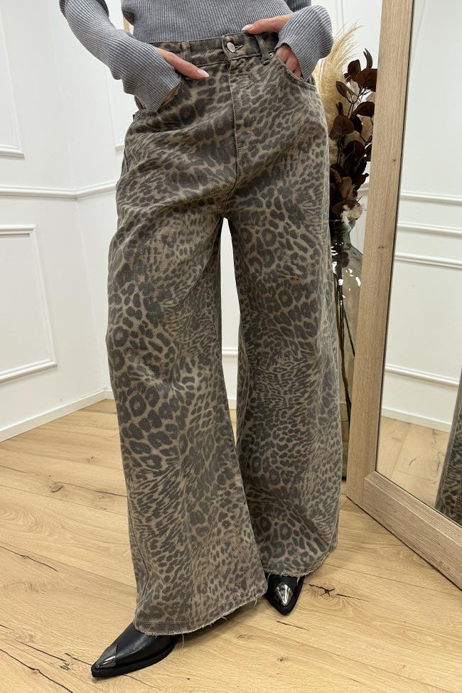 Tensione In - Jeans Giusy boyfriend leopardato