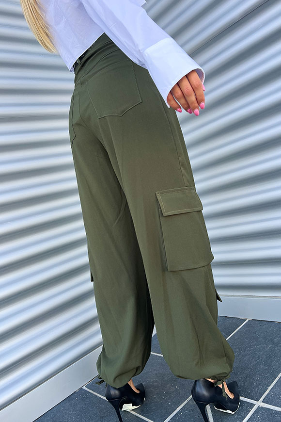 Haveone - Pantaloni verdi militari paracadute