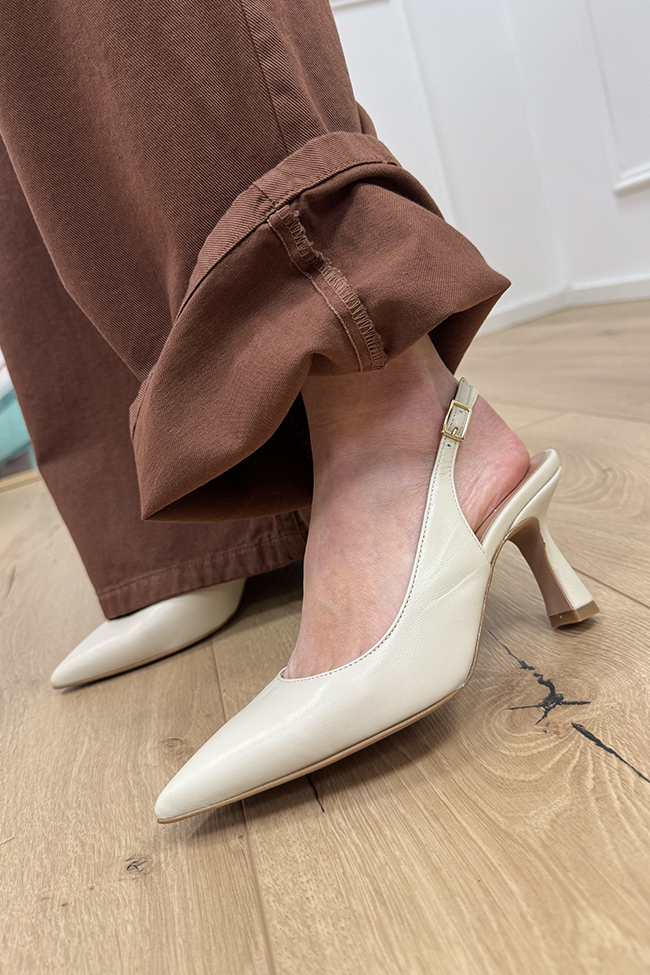 Ovyé - Décolleté slingback tofu in pelle