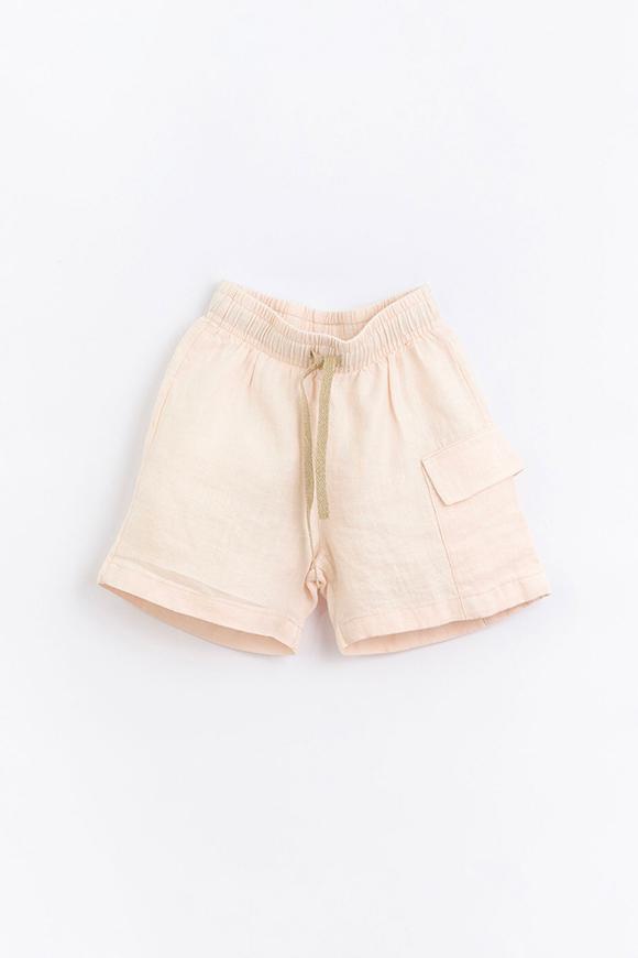 Play Up - Pantaloncini rosa in lino con tasca