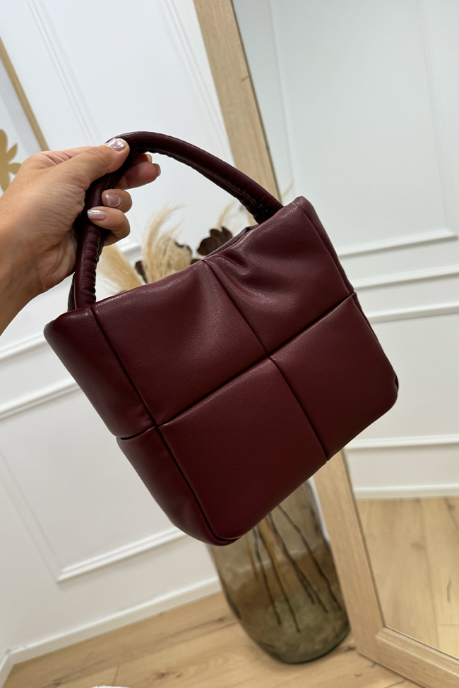 Calibro Shop - Borsa Clotilde bordeaux trapuntata