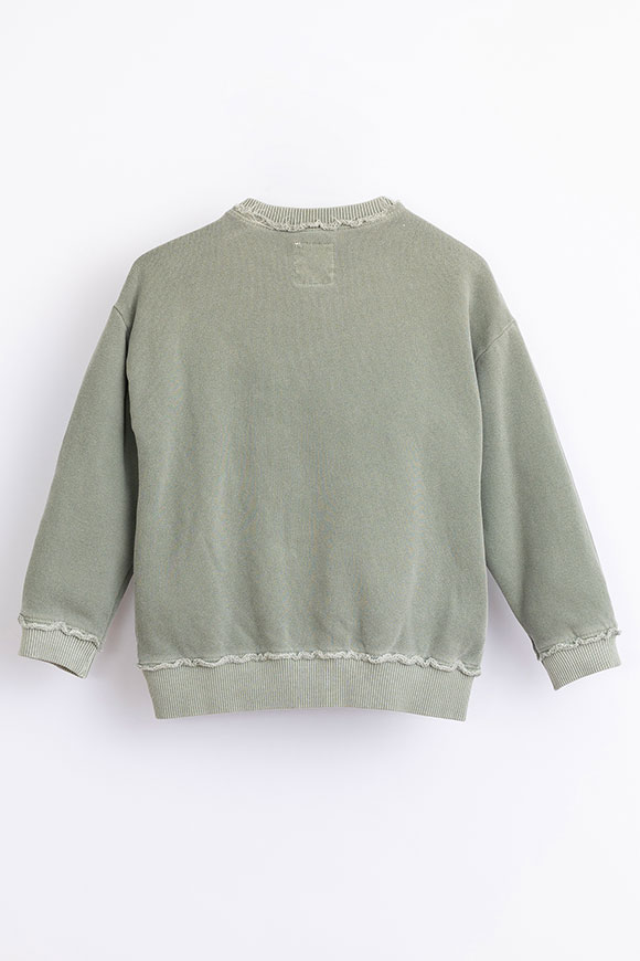 Play Up - Sage green sweater with Avocado kangaroo pocket