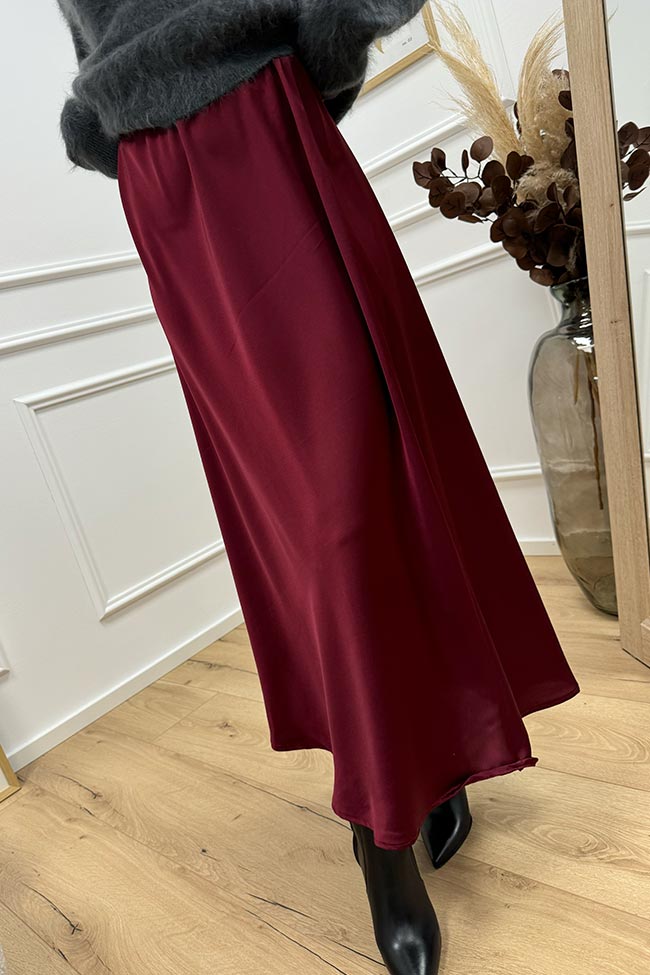 Crispy - Gonna Olga in satin bordeaux