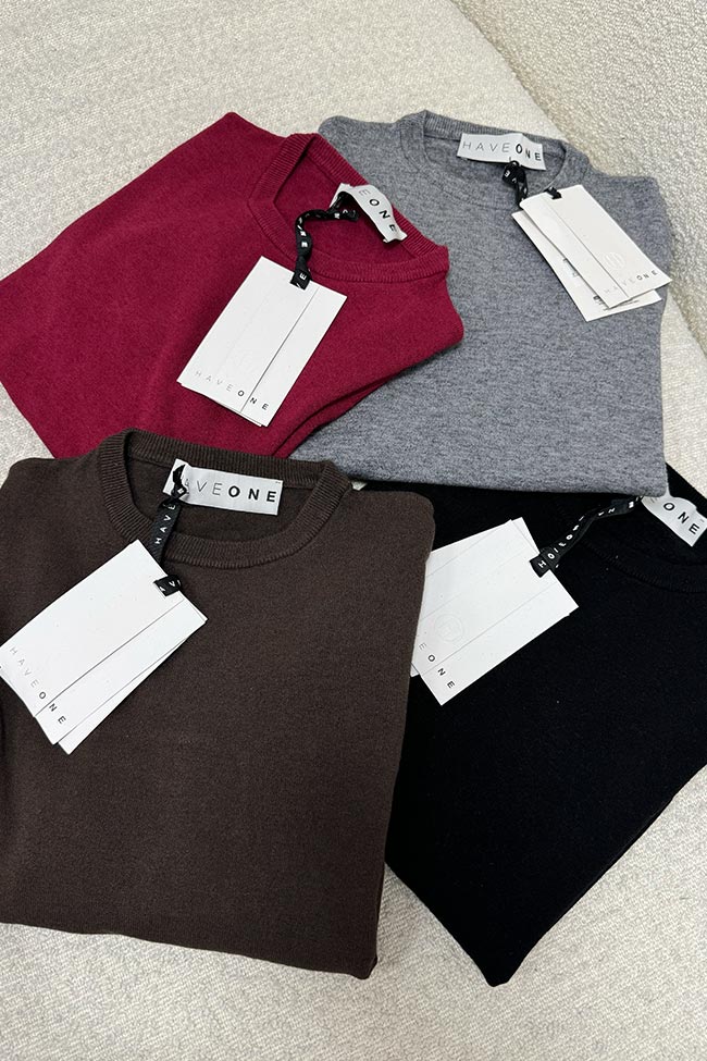 Haveone - PRE ORDINE - Maglia girocollo basic moro