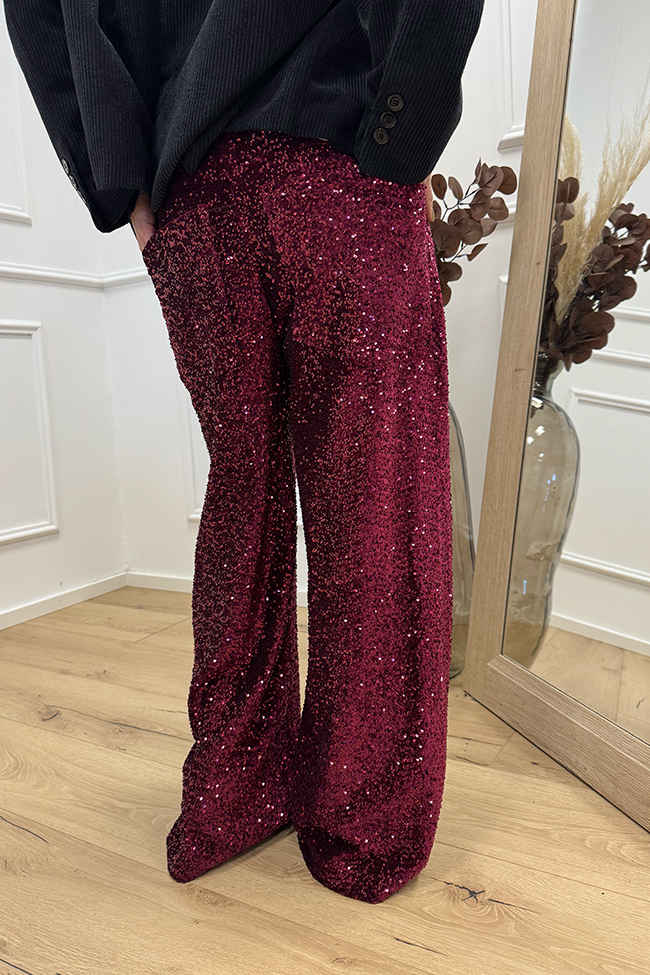 Tensione In - Jeans Giusy in paillettes bordeaux