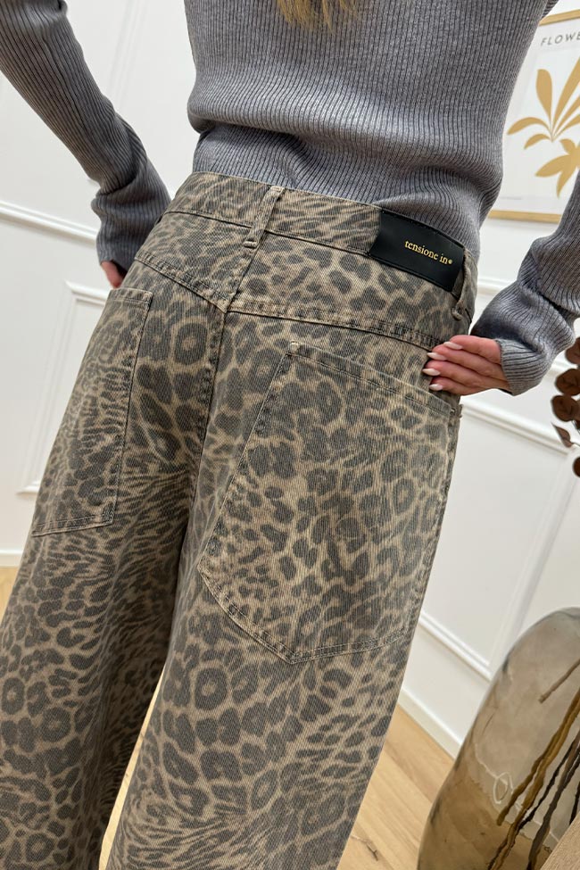 Tensione In - Jeans Giusy boyfriend leopardato