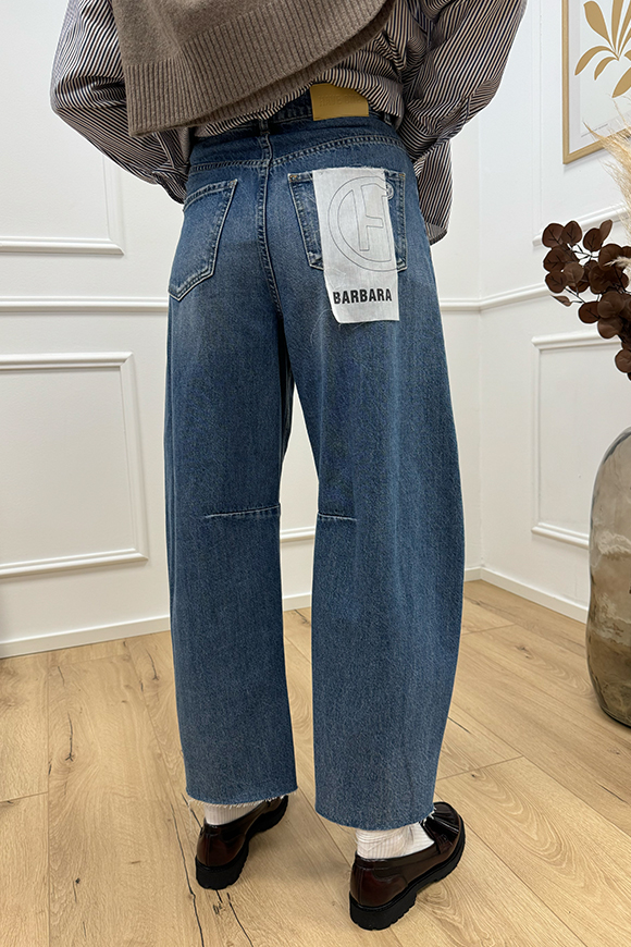 Haveone - Jeans Barbara balloon fit con pinces ginocchio