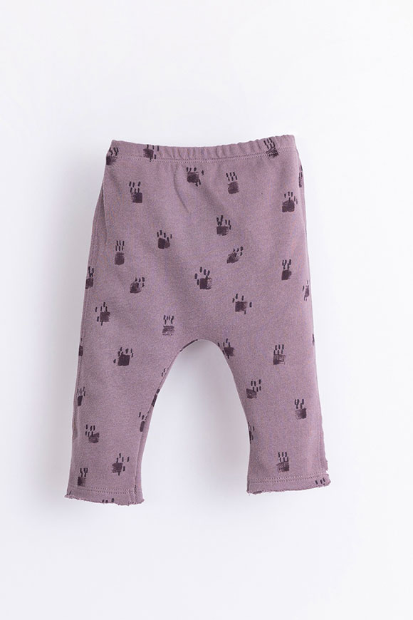 Play Up - Purple leggins in Lavender patterned organic cotton