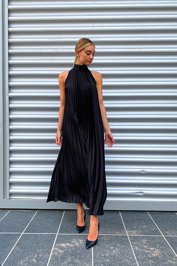 Tensione In - Long black pleated dress