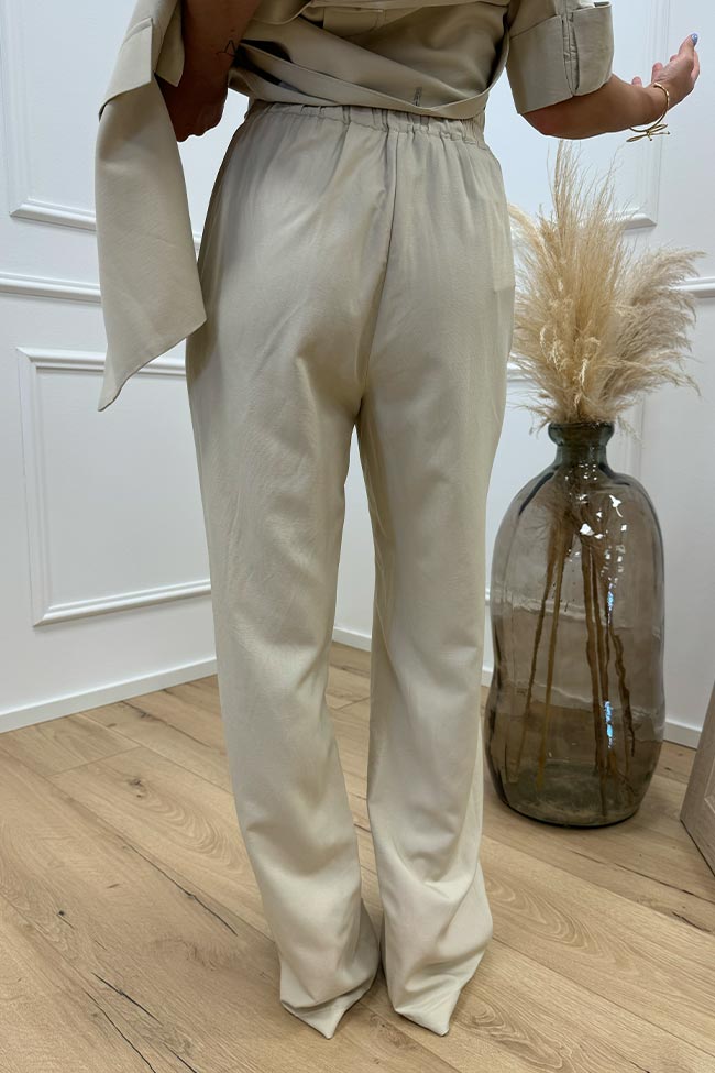 Dixie - Completo giacca e pantalone naturale misto lino