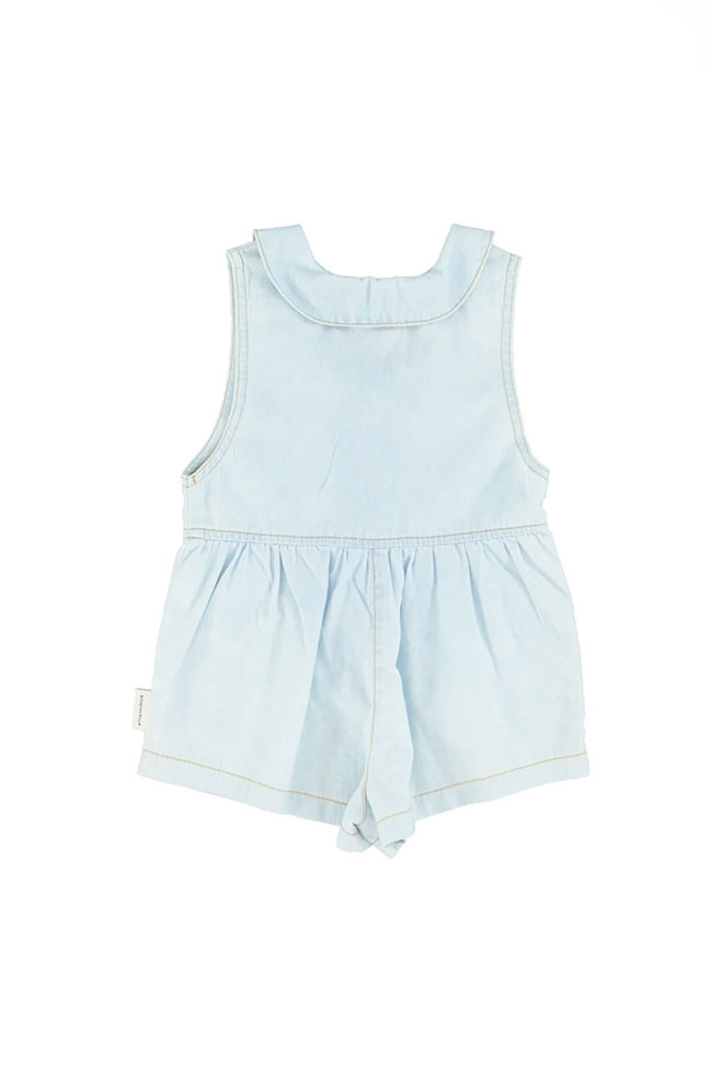 Piupiuchick - Tuta corta in chambray con bottoncini