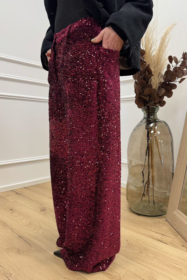 Tensione In - Jeans Giusy in paillettes bordeaux