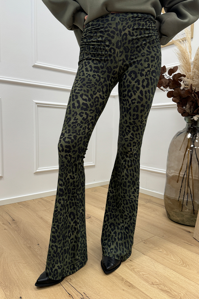 Aniye By - PRE ORDINE - Leggings flared Ice maculato verde