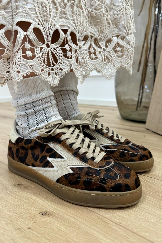 MoaConcept - Sneakers leopardata in cavallino