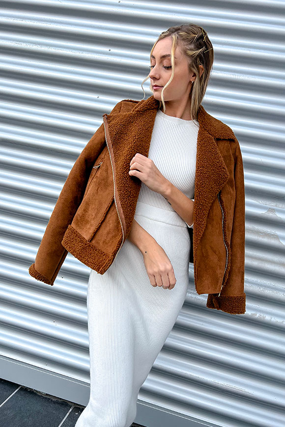 Tensione In - Sheepskin-style shearling leather jacket