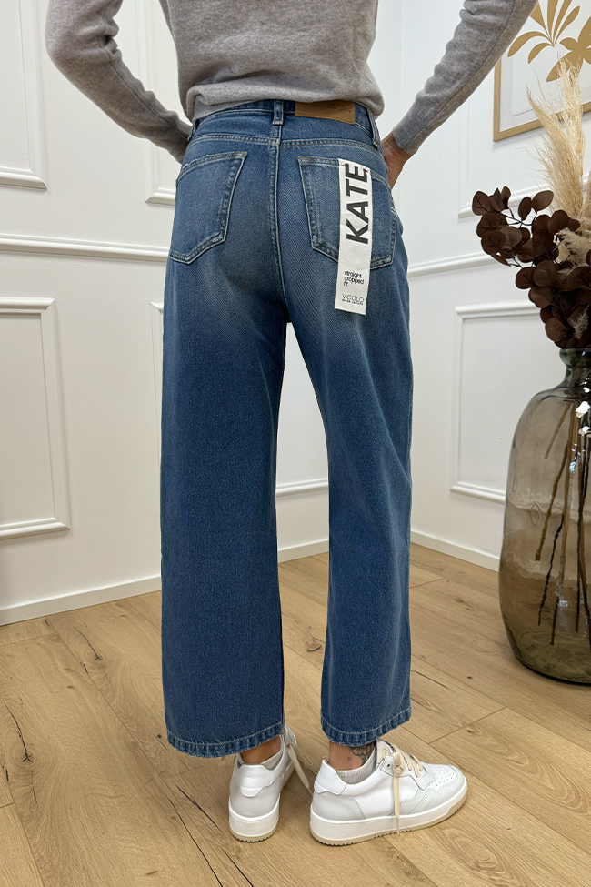 Vicolo - Jeans Kate blu denim cropped fit