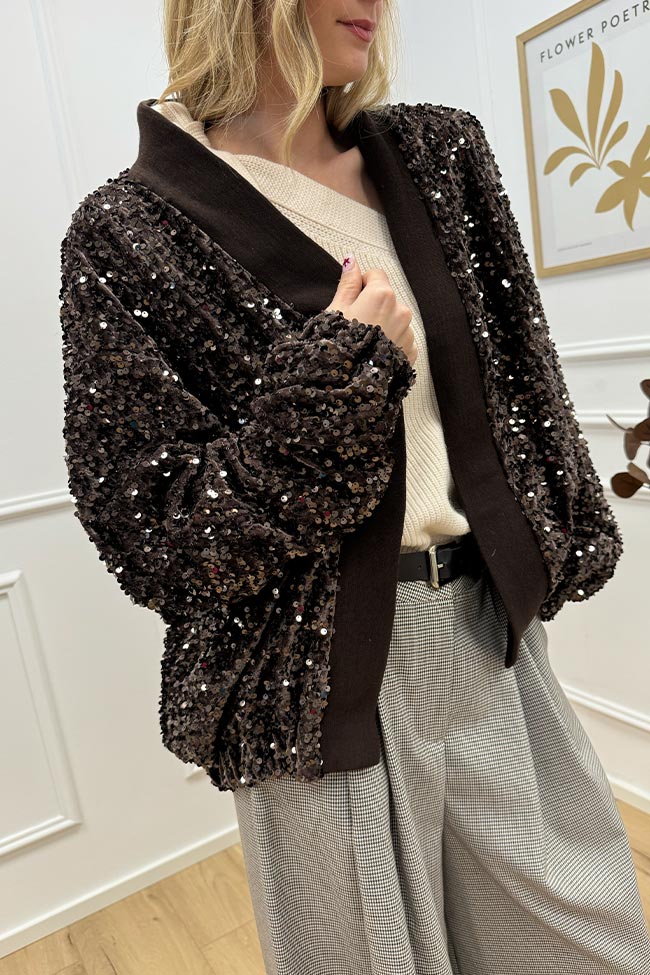 Haveone - PRE ORDINE - Bomber in paillettes moro