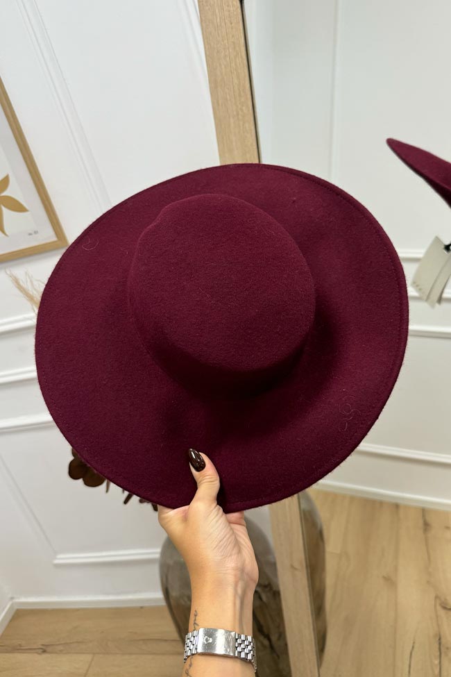 Haveone - Cappello bordeaux in lana