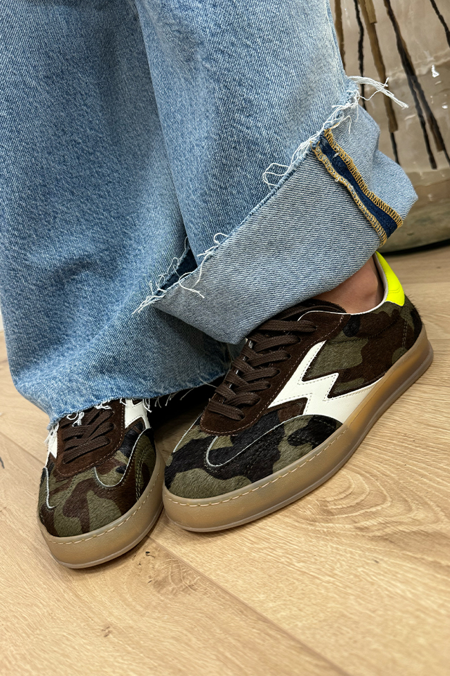 MoaConcept - Sneakers camouflage in cavallino