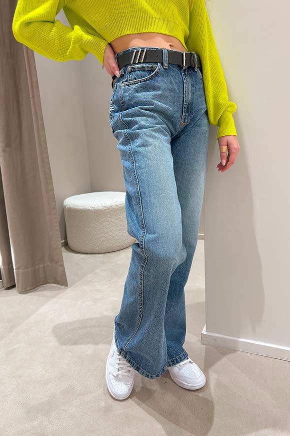 Vicolo - Jeans dritto con spacco interno