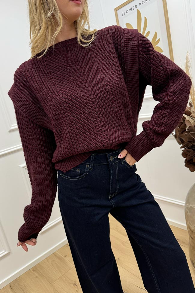 Haveone - Maglione Marant bordeaux misto lana