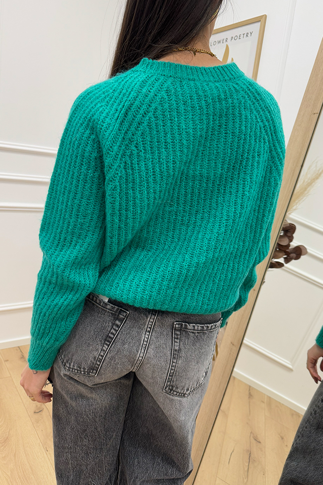 Vicolo - Maglia Sofia in mohair verde smeraldo