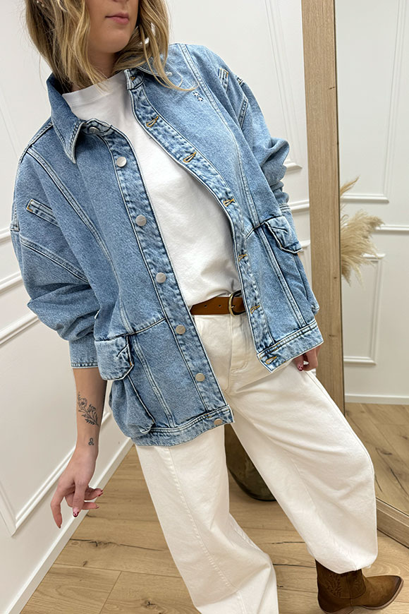 Icon Denim - Giacca "Lexi" in denim con tasconi